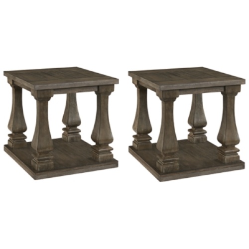 Johnelle 2 End Tables, Gray