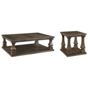 Johnelle Coffee Table with 1 End Table, Gray