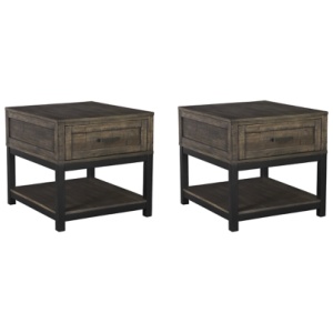Johurst 2 End Tables, Grayish Brown