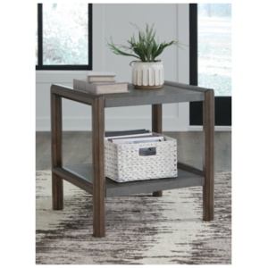 Kallenny End Table, Brown/Gray