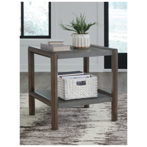 Kallenny End Table, Brown/Gray