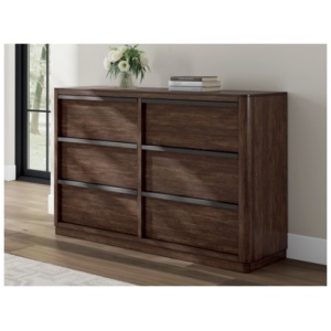 Kendamor 6 Drawer Dresser, Dark Brown