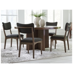 Korestone Dining Table and 4 Chairs, Dark Brown