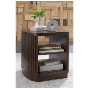 Korestone End Table, Dark Brown