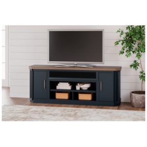 Landocken 83" TV Stand, Brown/Blue