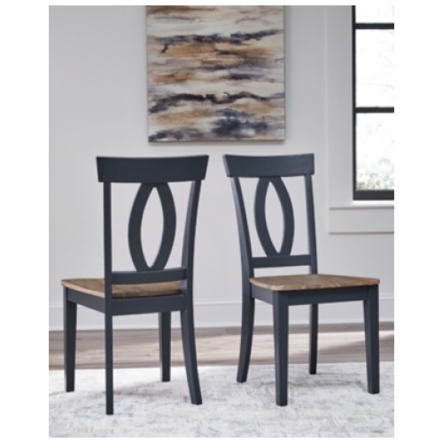 Landocken Dining Chair, Brown/Blue