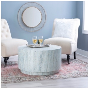 Linon Aster Coffee Table, Blue