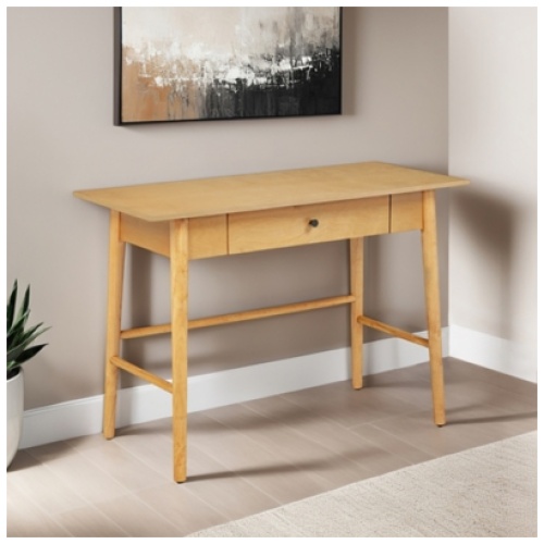 Linon Charlotte 42" Home Office Desk, Natural