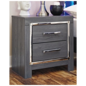 Lodanna 24" 2 Drawer Charging Nightstand, Gray