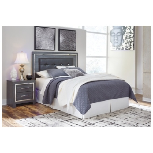 Lodanna Queen Upholstered Panel Headboard, Gray