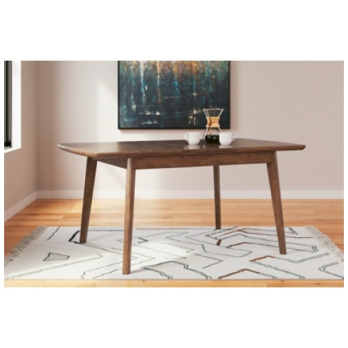 Lyncott 48"-64" Extendable Dining Table, Brown, Wood