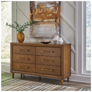 Lyncott 6 Drawer Dresser, Brown