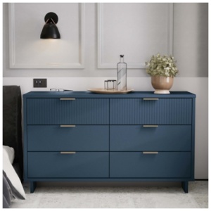 Manhattan Comfort 55" 6 Drawer Dresser, Midnight Blue