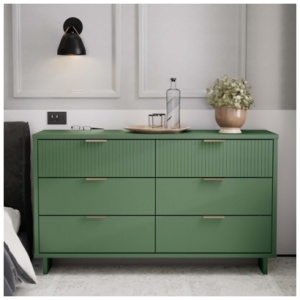 Manhattan Comfort 55" 6 Drawer Dresser, Sage Green