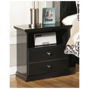 Maribel 23" 1 Drawer Nightstand, Black