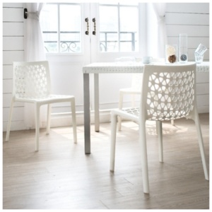 Milan Outdoor Dining Chair (Set of 2), White