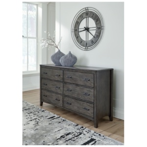 Montillan 6 Drawer Dresser, Grayish Brown