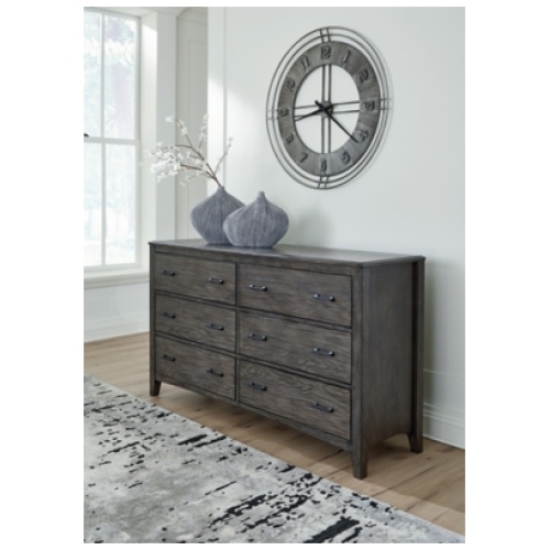 Montillan 6 Drawer Dresser, Grayish Brown
