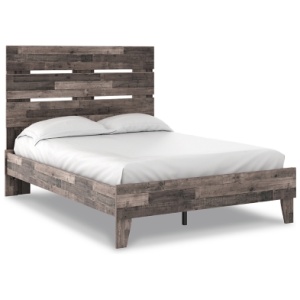 Neilsville Full Panel Platform Bed, Multi Gray
