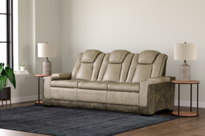 Next-Gen DuraPella Performance Fabric Dual Power Reclining Sofa, Sand