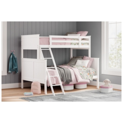 Nextonfort Twin over Full Bunk Bed, White