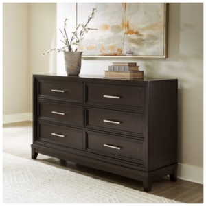 Neymorton 6 Drawer Dresser, Dark Grayish Brown