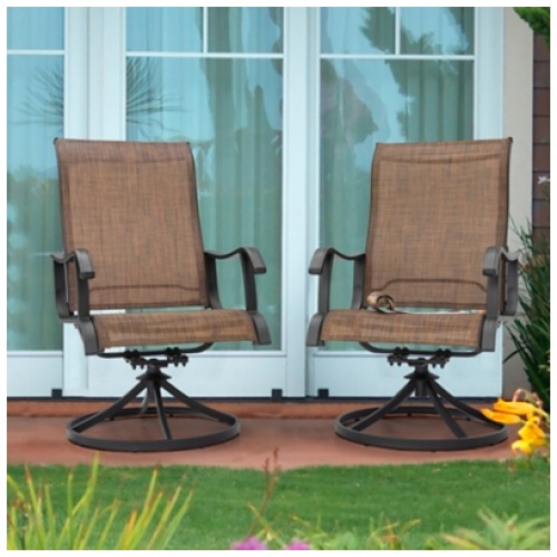 Nuu Garden Outdoor Dining Chairs (Set of 2), Brown