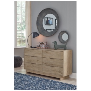 Oliah 6 Drawer Dresser, Natural