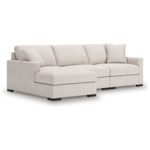 Omaha by Ashley 3-Piece Modular Next-Gen Nuvella™ Performance Fabric Sofa Chaise, Stone
