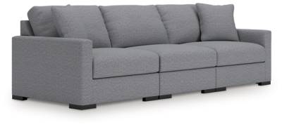 Omaha by Ashley 3-Piece Modular Next-Gen Nuvella™ Performance Fabric Sofa, Salt and Pepper