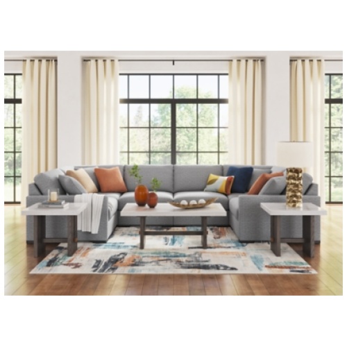 Omaha by Ashley 6-Piece Modular Next-Gen Nuvella™ Performance Fabric Sectional, Salt and Pepper