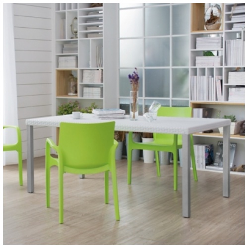 Oslo Large Outdoor Dining Table, White