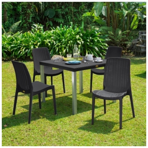Oslo Outdoor Dining Table, Black
