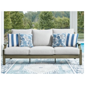 Rainier Ranch Outdoor Sofa with Cushion, Brown/Beige
