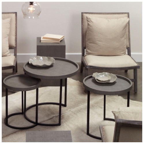 Relaxed Elegance Arielle Side Table, Gray