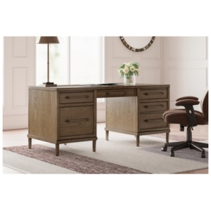 Roanhowe 68" Home Office Desk, Brown