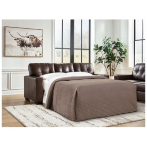 Santorine Leather Queen Sofa Sleeper Leather, Dark Brown