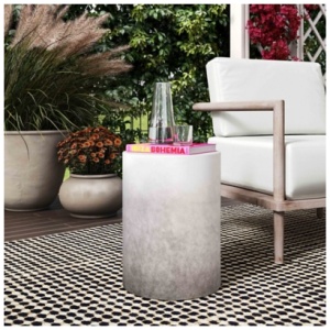Sarana Concrete End Table, Gray