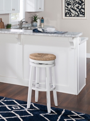 Sea Grass Bar Stool, White