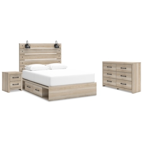 Senbry Queen Panel Bed with Dresser and Nightstand