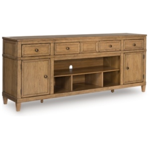 Sharlance 81" TV Stand, Light Brown