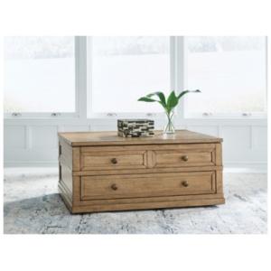 Sharlance Lift-Top Coffee Table, Light Brown