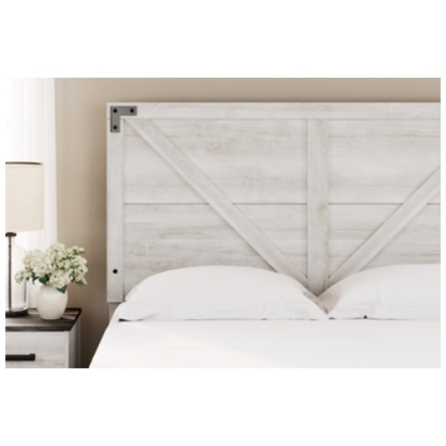 Shawburn Queen Crossbuck Panel Headboard, Whitewash