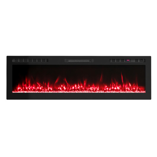 Smart Wi Fi Electric Fireplace Wall Mounted & Recessed 750W/1500W Heater-60 Inch