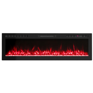 Smart Wi Fi Electric Fireplace Wall Mounted & Recessed 750W/1500W Heater-60 Inch