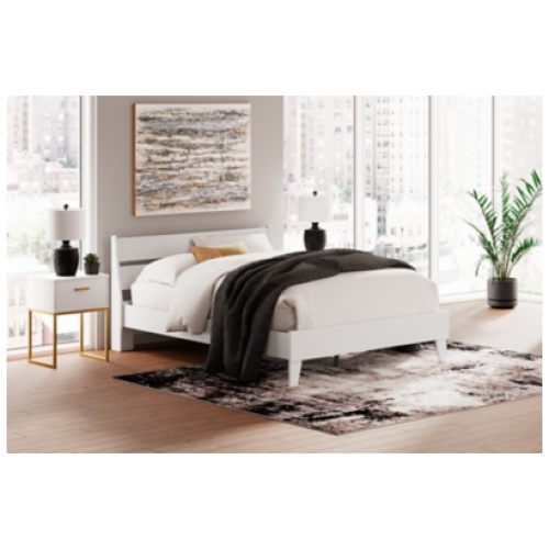 Socalle Queen Panel Platform Bed, Two-tone