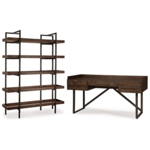 Starmore Home Office Desk and Storage, Brown