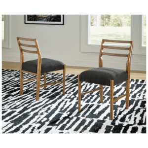 Steenlage Ladderback Dining Chair, Black/Brown