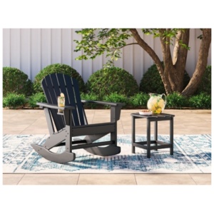 Sundown Treasure Outdoor Chair with End Table, Black