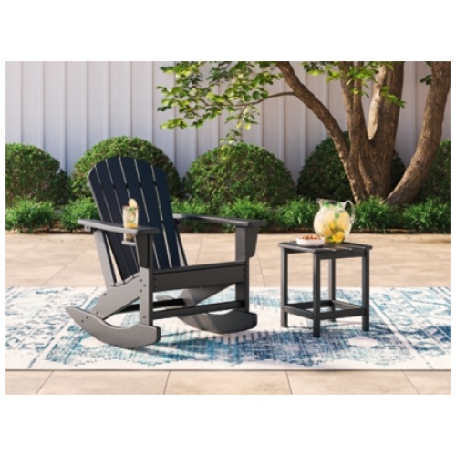 Sundown Treasure Outdoor Chair with End Table, Black